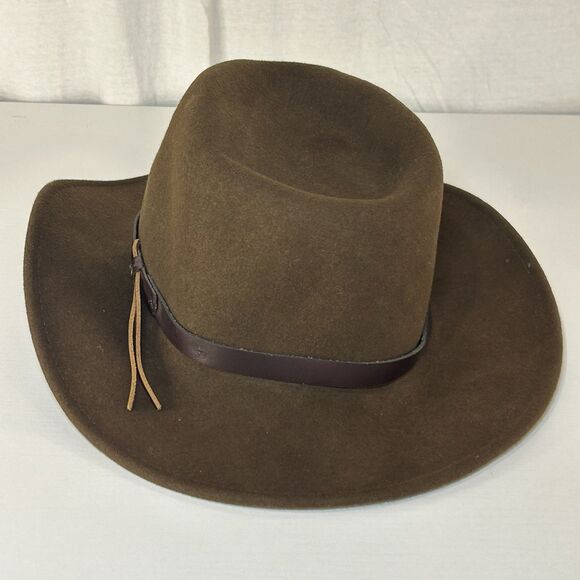 Scala Dorfman Pacific Outback Wool Fedora Hat Brown Four Seasons Small - Picture 2 of 6